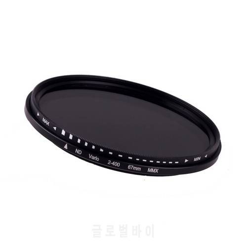 ND Filter Fader Neutral Density Adjustable ND2 to ND400 Variable Filter 37/46/49/52/58/62/67/72/77/82mm For Nikon Canon Camera