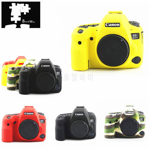 Silicone Armor Skin Case Body Cover Protector DSLR Camera Bag for Canon EOS 6D Mark II 2 6DM2 6D2 ONLY