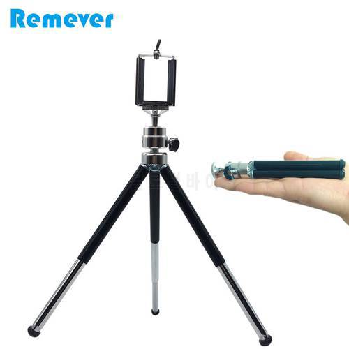 Protable 2 Sections Extendable Metal Mini Tripod with Phone Holder Bracket For Gopro Cameras IPhone Samsung Xiaomi Huawei Phones