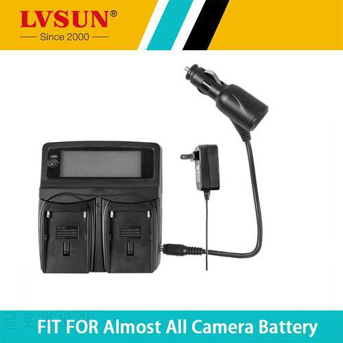 LVSUN DC&Car Universal Battery Charger with LCD for EN-EL23 EL23 Battery for NIKON CoolPix p600 S810C ENEL23 P900