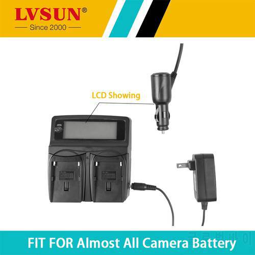 LVSUN Double Use DC & Car Universal Camera Battery Charger For Canon Sony GoPro Go Pro HD Hero 1 2 Hero1 Hero2 Battery Recharger