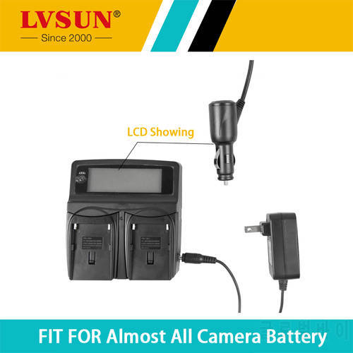 LVSUN Universal DC & Car Camera Battery Charger for Sony a5100 NEX5T for NP-FW50 battery NP FW50