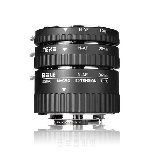 Meike Auto Focus Macro Extension Tube Set 12 20 36mm Adapter Ring For NikonD3100 D3200 D3400 D5000 D5300 AF AF-S DX Camera Lens