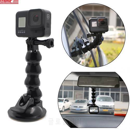 Car Suction Cup Adapter Window Glass Mount Holder For DJI Osmo Action 3 2 For Gopro Hero 11/10/9/6/7/8 Black Camera Accessories