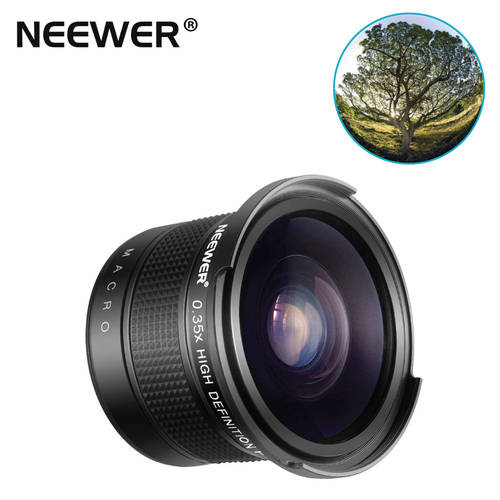 Neewer 52MM 55MM 58MM 0.35x Pro HD Fisheye Wide Angle Lens (Macro Portion) for Canon Nikon Sony