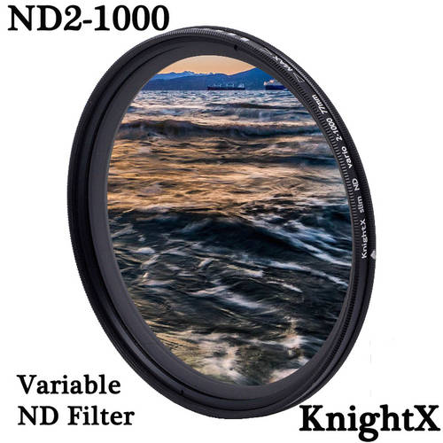 KnightX ND2 to ND1000 Fader Variable ND filter Adjustable For canon sony nikon 1300d d5100 d3300 photography 52mm 58mm 67mm
