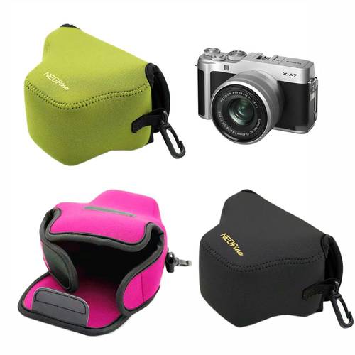 portable Neoprene Camera case bag for fuji Fujifilm X-A5 XA7 X-A10 XA20 X-A3 X-A2 with 15-45 lens protective waist bag pouch