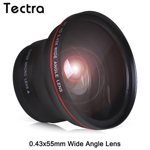55MM 0.43x Professional HD Wide Angle Lens w/Macro Portion for Nikon D3400 D5600 for Sony Alpha Cameras