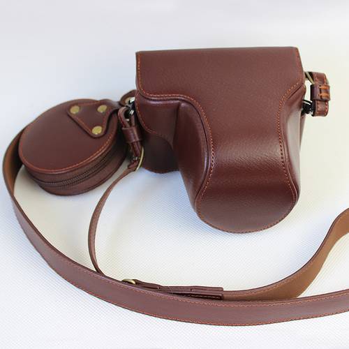 Real Genuine Leather case Camera Bag cover For Olympus PEN-F PEN F penf With Strap Removable Battery Design
