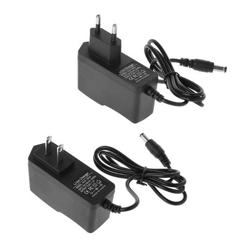 EU/US Plug 12.6V 1A Lithium Battery Charger 18650/Polymer Battery Pack 100-240V 5.5MM x 2.1MM Charger With Wire Lead DC Constant