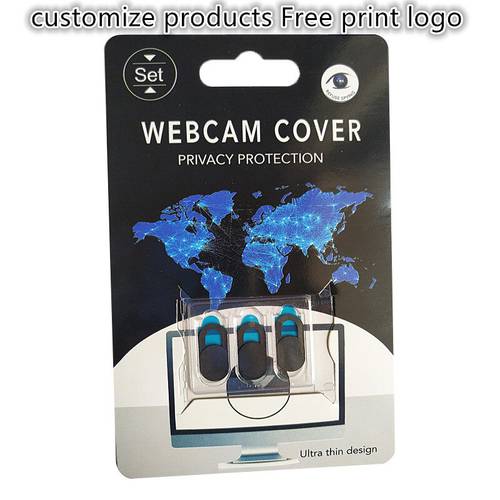 100-500pcs custom products Free print logo Universal WebCam Cover Ultra Thin Shutter Slider Camera Lens Cover with packing