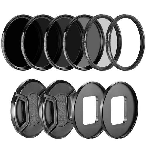 Neewer Camera Lens Filter Kit for GoPro Hero 5 6 7: 4x Neutral Density ND Filter ND4 ND8 ND16 ND32 + 1x UV + 1x CPL Filter