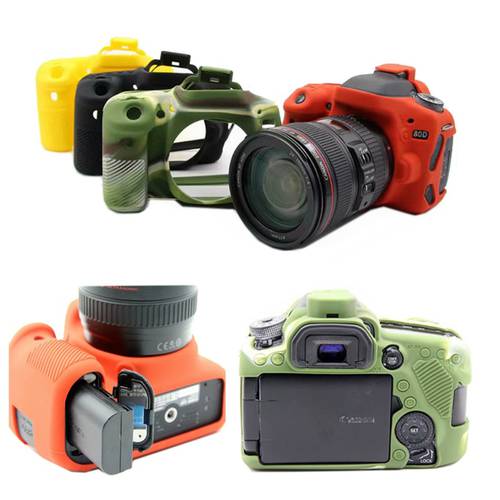 Soft Silicone Case Camera Rubber cover for Canon EOS 90D 80D 70D 77D Camera Bag Protective Body Shell