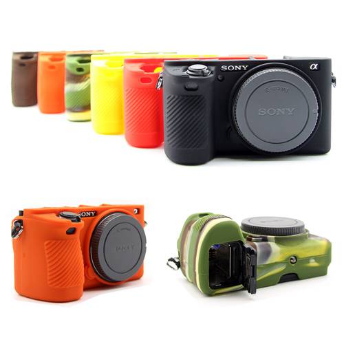 Rubber Silicone Case camera bag shell for Sony A6300 A6400 A6100 ILCE-6100 ILCE-6400 protector cover