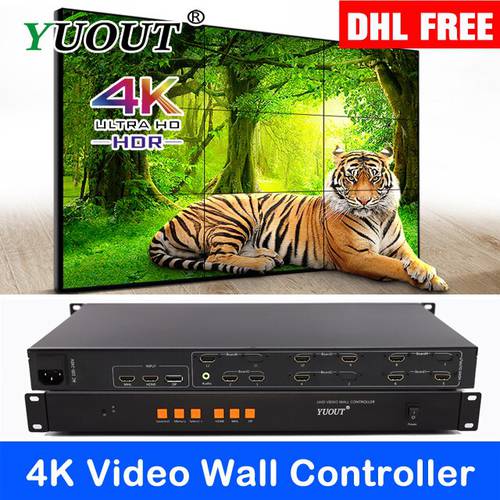 4K@60Hz HDMI video wall monitors 3X3 splicing video wall for video wall screen hdmi Mobile phone signal dp input