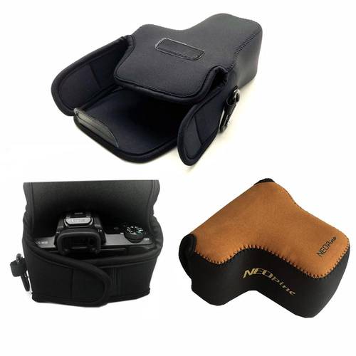 portable soft camera bag case for Canon EOS M50 M5 M6II M6 MarkII KISS M with 18-150mm protective pouch cover with Carabiner