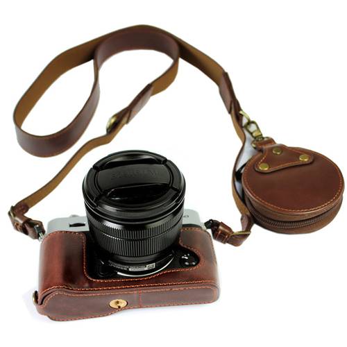 portable PU Leather Case Camera Bag for Fujifilm XT10 X-T20 XT20 X-T30 XT30II bottom protective Cover shell with Battery Opening