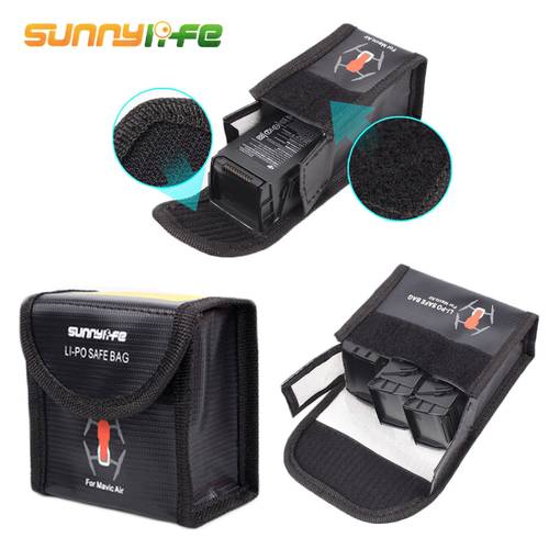 SUNNYLIFE Lipo Safe Explosion-proof Protective Case Heat-resistance Storage Hand Bag for DJI Mavic Air for 1/2/3 Battery Pouch