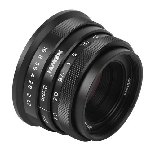 NEWYI 25mm f1.8 Manual Portrait Fixed Focal APS-C Lens for Sony A9 A7 Series A6600 A6400 A6000 E Mount for M4/3 Mount Camera