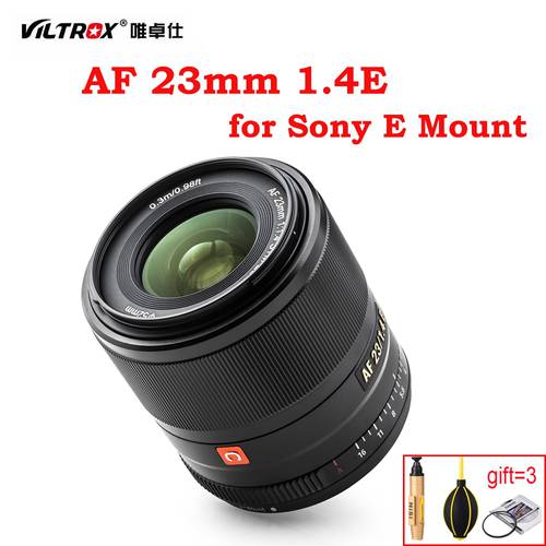 VILTROX 23mm f1.4 Auto Focus lens E-mount APS-C Compact Large Aperture Lens for Sony Camera A7 A9 A7R A7S A6000 A6300 A6600