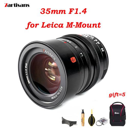 7Artisans 35mm F1.4 for Leica M Mount Cameras Lens Manual MF Full Frame for M240 M3 M6 M7 M8 M9 M10 adapter L Mount Sony E Fuji