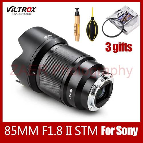 New VILTROX 85mm F1.8 STM Lens For E Mount AF 85/1.8 II FE Auto Focus Camera Lens For Sony A9 A7RIII A7M3 A7III A6400 A6000