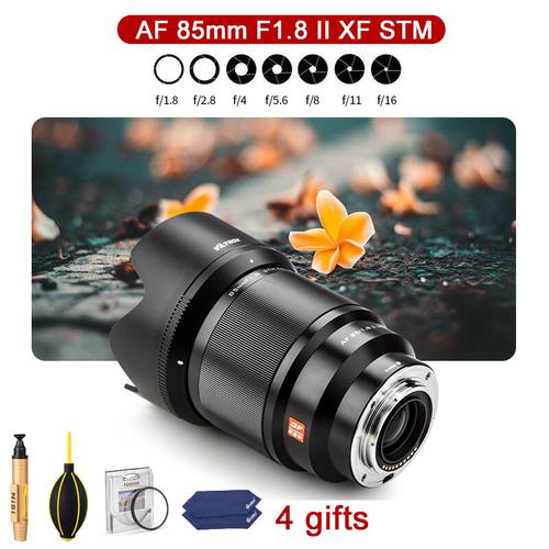 VILTROX 85mm F1.8 II XF AF Lens For Fujifilm X-mount Camera AF 85/1.8 Mark II STM XF Camera Lens Auto Focus For X-T3 X20 X-T30
