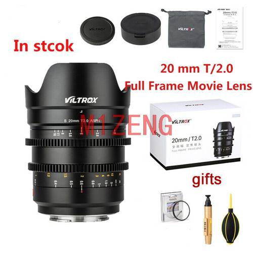 20mm T2.0 Movie cine Large Aperture Wide Angle Full Frame MF Manual Lens for sony e mount A9ii A7RIV A7RIII A7III A7SII camera