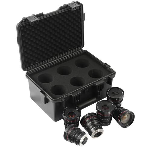 Meike T2.2 Cine lens Kit ( Optional: Any 3 MFT Focal lengths: 8mm 10mm 12mm 16mm 25mm 35mm 50mm 65mm 85mm) with a Cine Lens Case