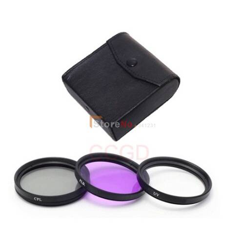 4 IN 1 46MM Filter kit UV FLD CPL Circular Polarized + filter case bag for DSLR Camera With Tracking