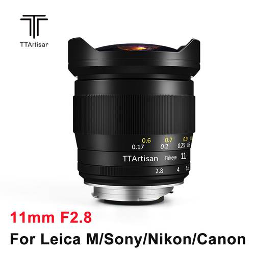 TTArtisan 11mm F2.8 Full Frame Camera Lens Fisheye Edge for Sony E Leica M Nikon Z mount Cameras A7R3 A7S A6300 Z6 Z7