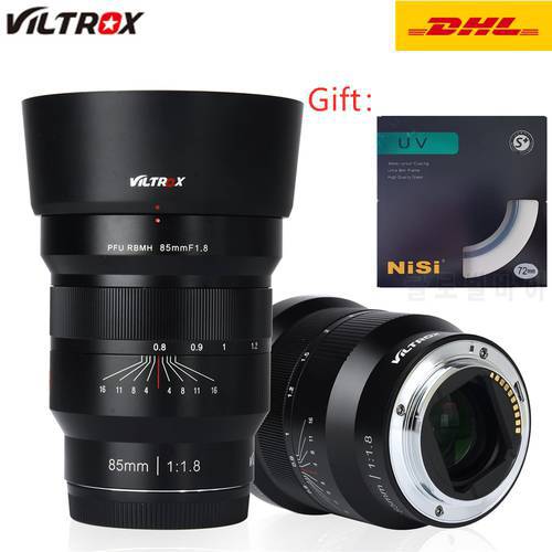 VILTROX 85mm f/1.8 Full-Frame Manual Fixed focus lens Fixed Focus F1.8 Lens for Camera Sony NEX E A9 A7M3 A7R A6500 A6400