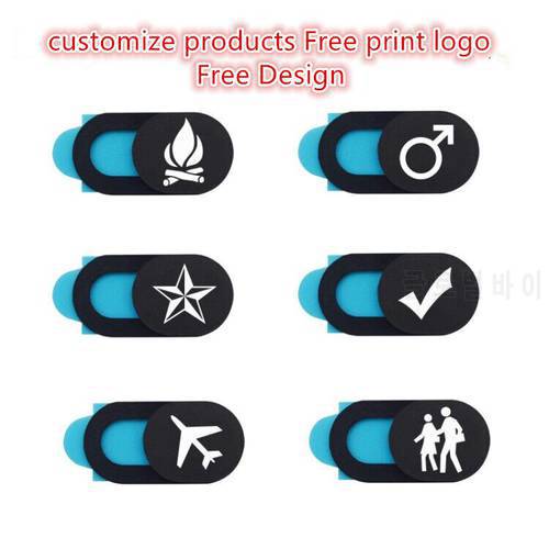 25-100pcs custom products Free print logo Universal WebCam Cover Ultra Thin Shutter Slider Camera Lens Cover for Your logo