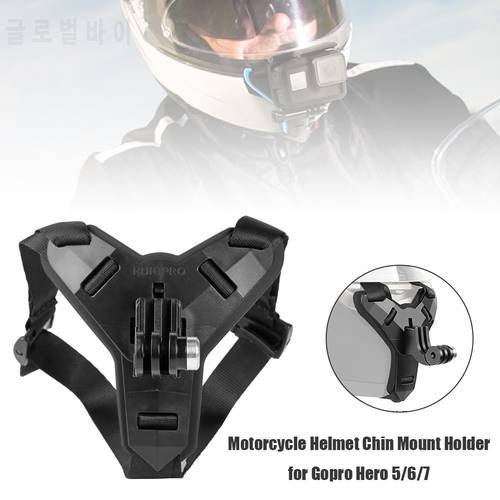 Motorcycle Helmet Chin Strap Mount for GoPro Xiaomi Yi Front Chin Bracket Holder Tripod Mount Action Camera Accessories