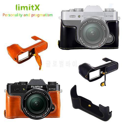 Retro Pu Leather Camera Bag Half Body Case For Fujifilm X-H2 XH2 XS10 XE4 XE3 XT4 XT3 XT2 XT200 XT30 X-T30 II X100V X-PRO 2