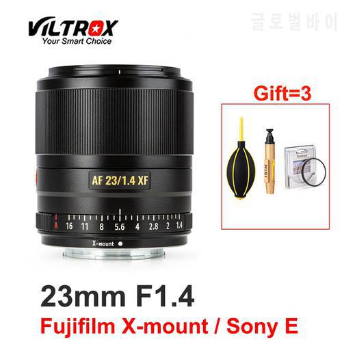 VILTROX 23mm F1.4 Auto Focus Camera Lens for Fujifilm X-mount Sony E Mount Camera X-T3 X20 T30 X-T20 X-T100 A6000 A6300