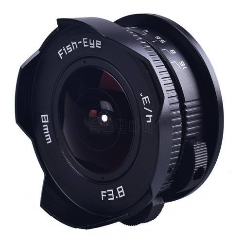 Lightdow 8mm F3.8 Fisheye Lens Super Wide Angle Fish-eye For M4/3 Mount Camera for LUMIX GX8 GX85 G7 Olympus E-M5 E-M10II E-PL8