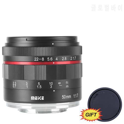 Meike MK 50mm f1.7 Large Aperture Manual Focus Lens for Sony E-mount A6000 A6500 A6300 A5100 A5000 NEX7 Cameras with Full Frame
