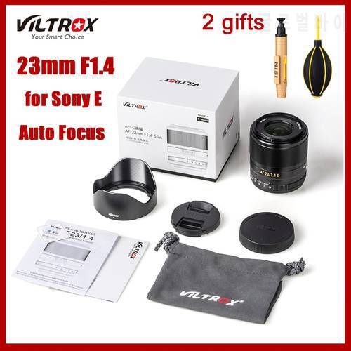 Viltrox 23mm F1.4 STM Camera Lens For Sony E-mount Auto Focus AF 23/1.4 E APS-C Lens for Sony A6300 A6600 A9 A7RIII A7M3 A7RIV