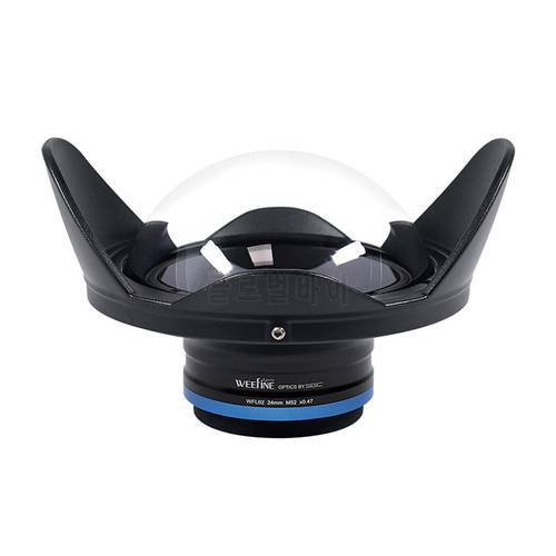 Weefine Wfl02 Fisheyes Wide Angle Conversion Wet Lens M52 24mm Thread Olympus Tg6 Tg5 Camera Housing Case Underwater Photography