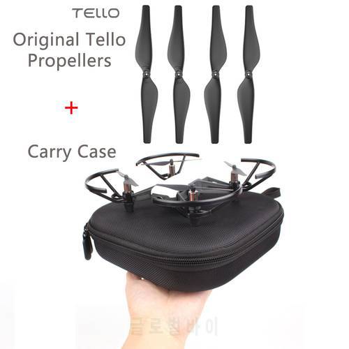 Tello Carrying Case Storage Box Carry Bag Portable Protective Case and Original DJI Tello Propeller Quick-Release Propellers