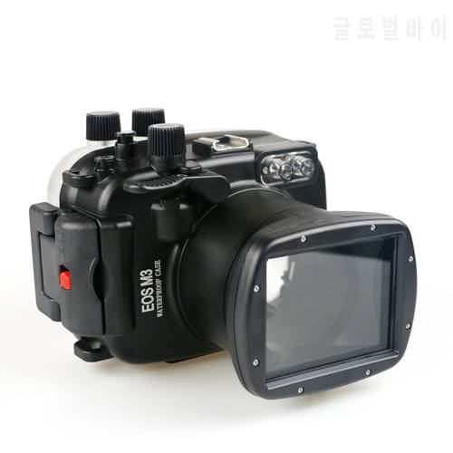 For Canon EOS M3 18-55mm Camera Waterproof Housing Case 40m 130ft Underwater Photography Inbuilt Leak Detection Sensor