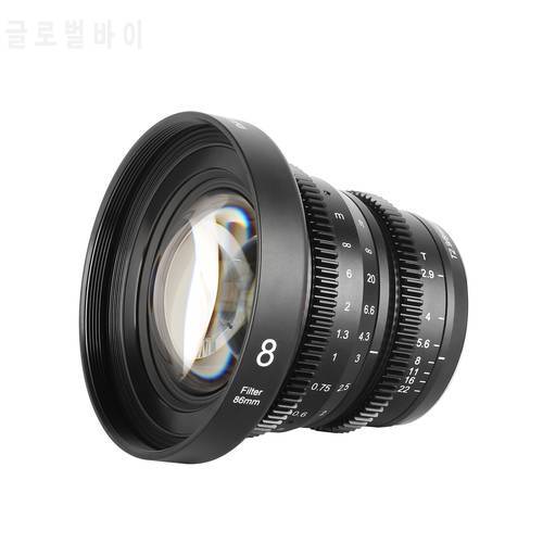 Meike Cine Lens 8mm T2.9 for for Micro Four Thirds (MFT, M4/3) Mount Olympus Panasonic Cameras