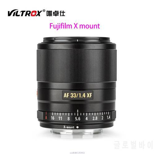 Viltrox 33mm F1.4 Camera Lente AF Auto Focus STM XF Fixed Lens For Fujifilm lens FUJI X Mount Camera XT3 XT30 XT20 XE1 XT10