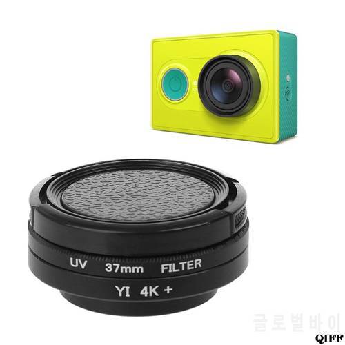 Ship&Wholesale 37mm UV Lens Filter + Lens Ring Adapter + Protective Cap for Xiaomi Yi Camera APR28