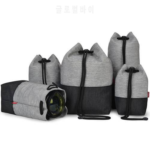 Waterproof Camera Lens Bag Padded Case Cover Soft Pouch Bags for Nikon Canon Sony Panasonic Fujifilm Olympus Tamron Sigma Tokina