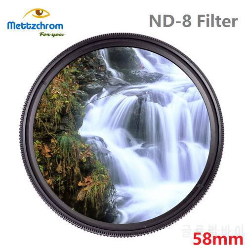 Mettzchrom ND8 ND 8 Neutral Density Photography filter 49mm 52mm 55mm 58mm 62mm 67mm 72mm 77mm for DSLR Camera lens