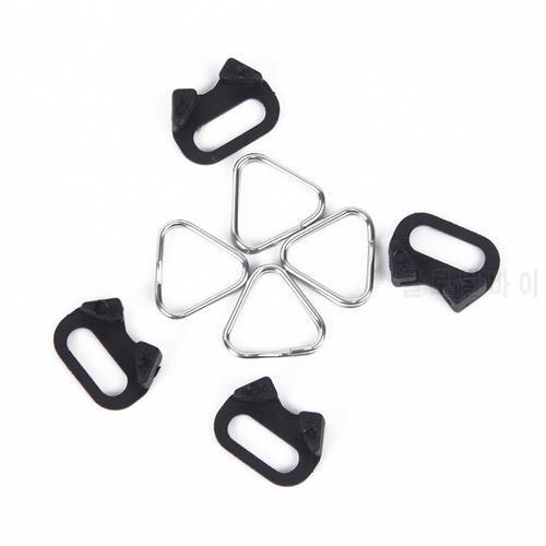 4pcs Triangular Split Rings for Camera Back Belt Strap Buckle Accessories Belt Strap Buckle Accessory Metal Ring Protector Pad