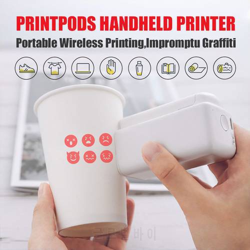 PrintPods Handheld Printer Smart Inkjet Portable Small Mini Label Tattoo Large Size Printing