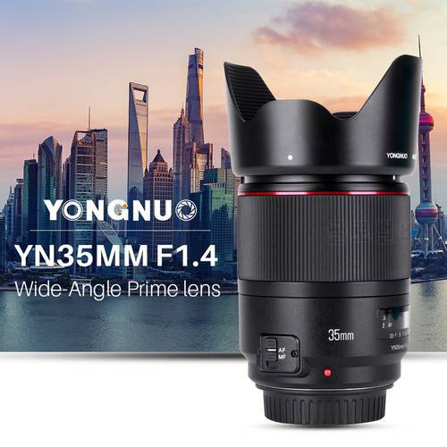 YONGNUO YN35MM F1.4 Wide Angle Lens for Canon 600D 60D 5DII 5D 500D 400D lens for Canon Bright Aperture Prime DSLR Camera Lenses